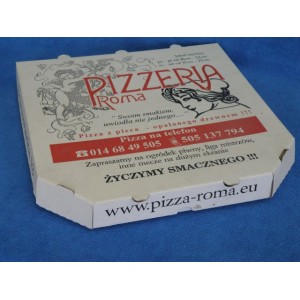 Pudełko białe pizza 40x40x4,5 cm  